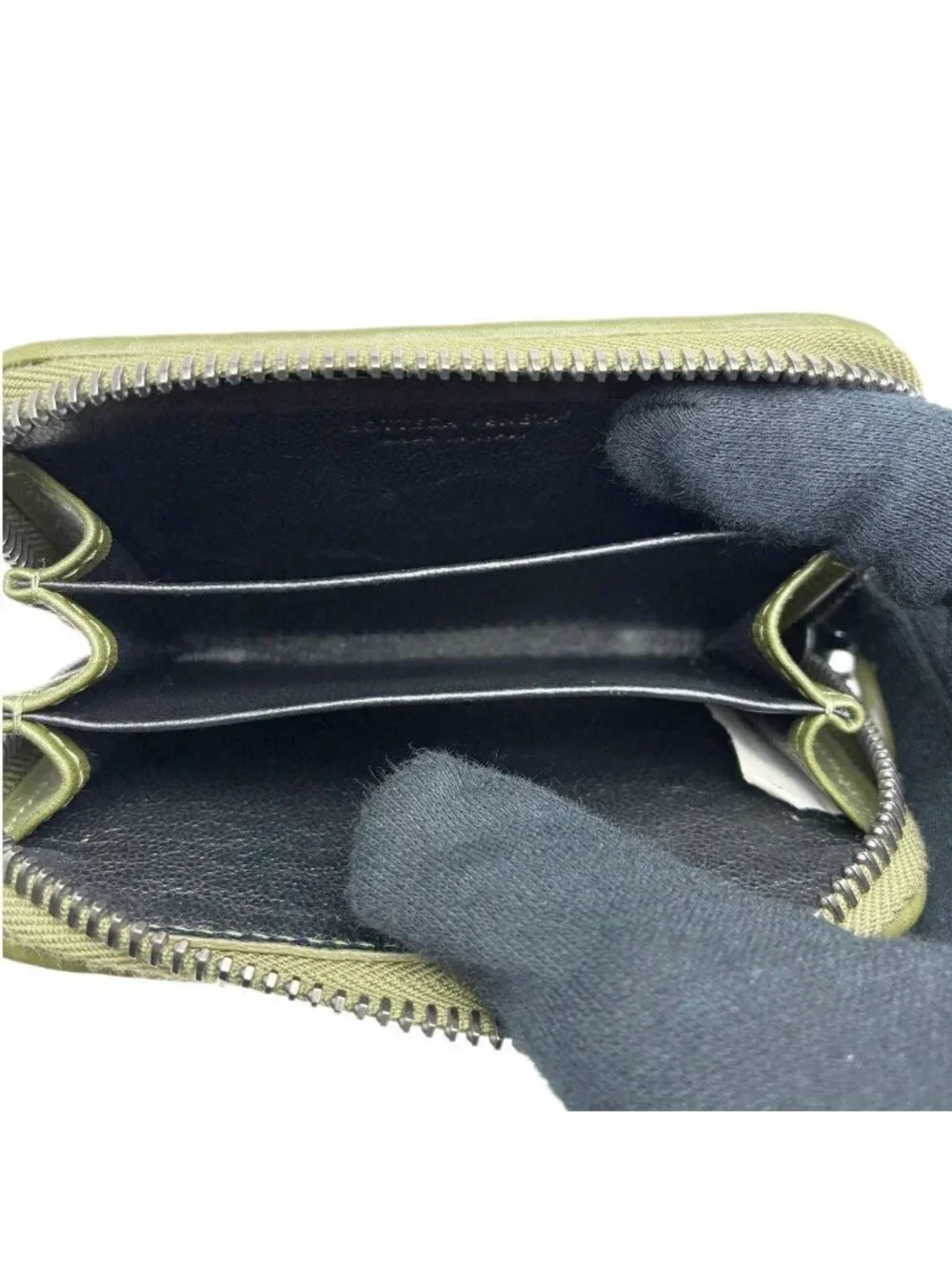 Bottega Veneta Coin Purse Olive Green Items Zip Around